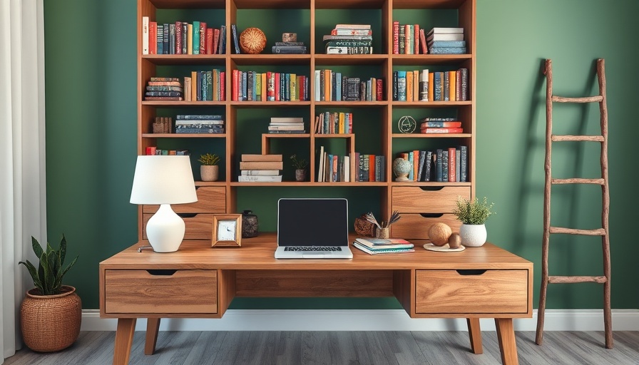 Elegant wooden desk setup with modern decor, featuring best desktop organizers.