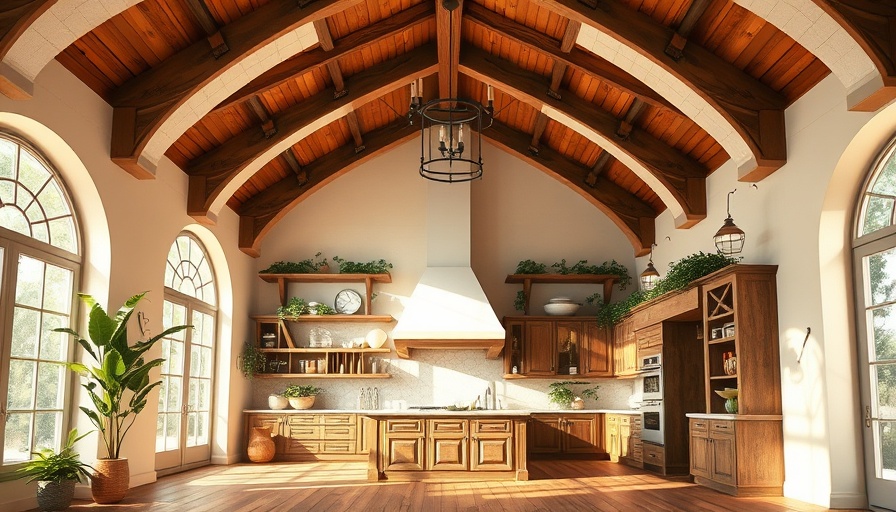 Modern kitchen remodeling designs with arched entrance.
