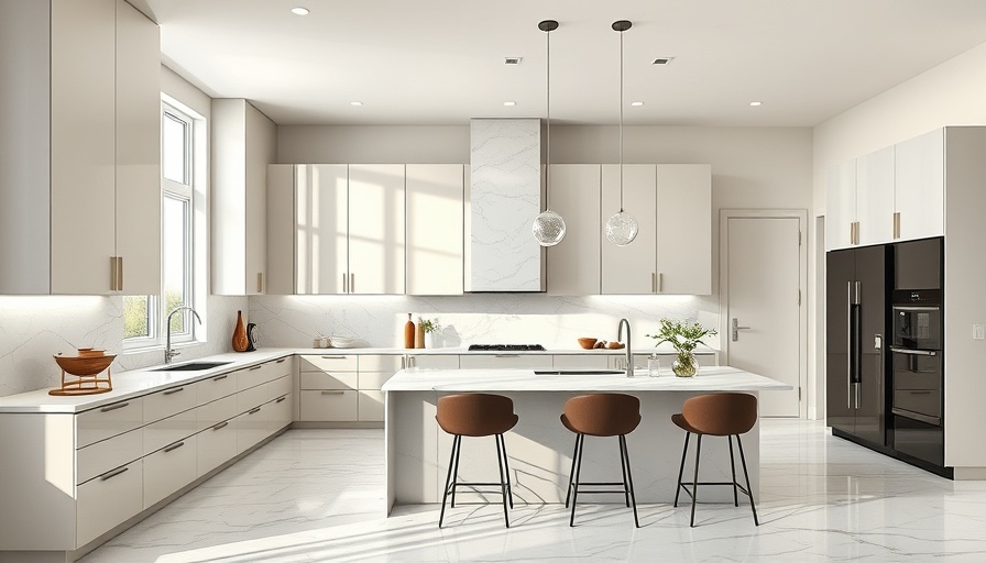 Modern kitchen with island showcasing home design trends.