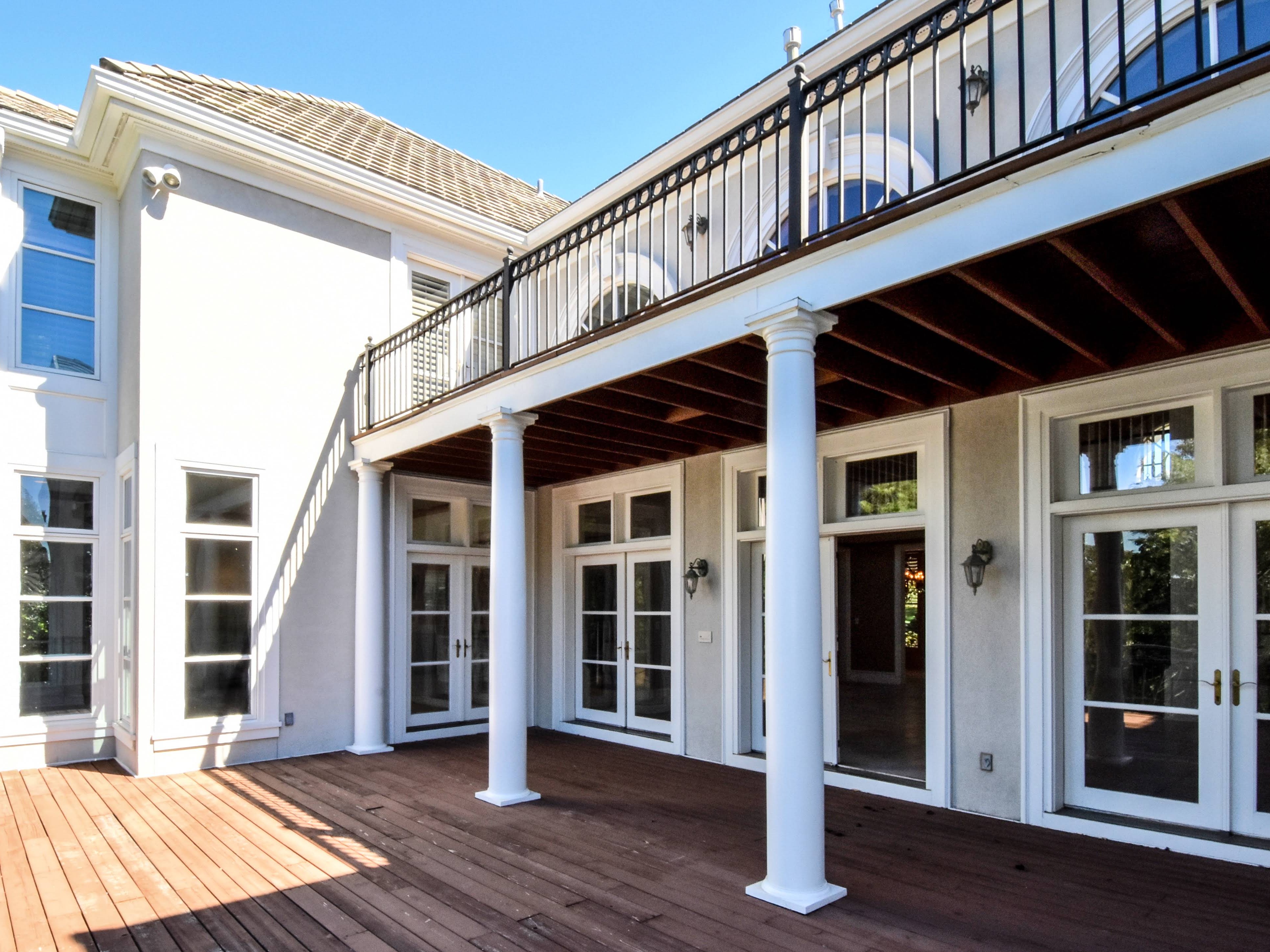 Home with walkout deck