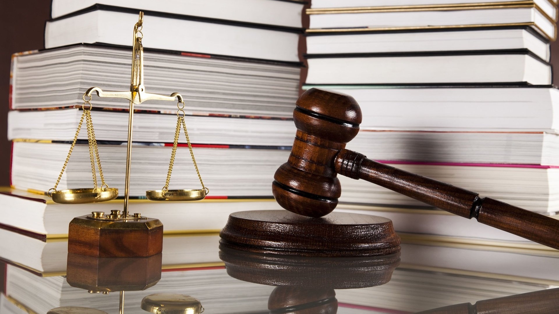 Gavel next to scales of justice
