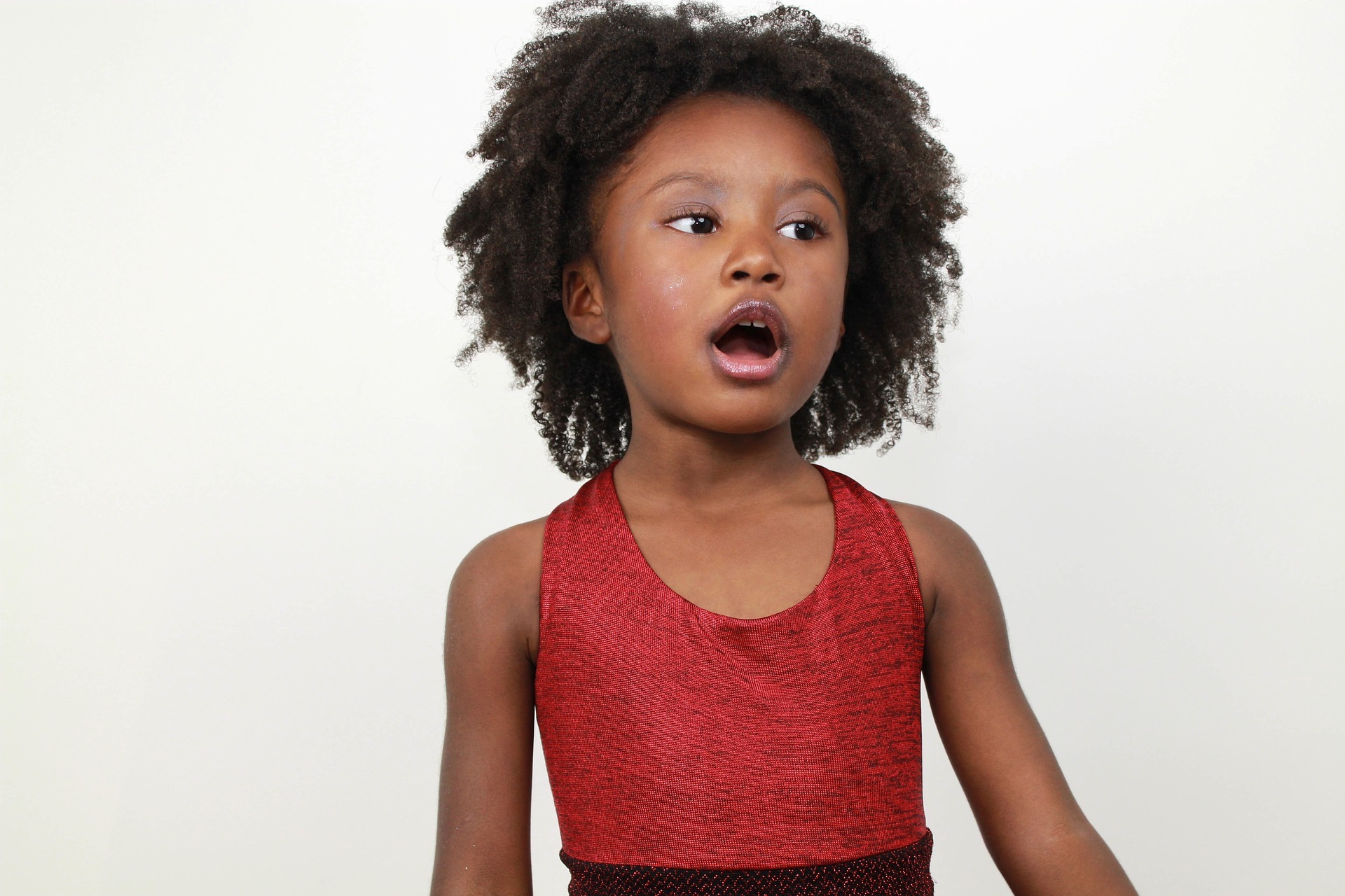 Young girl singing