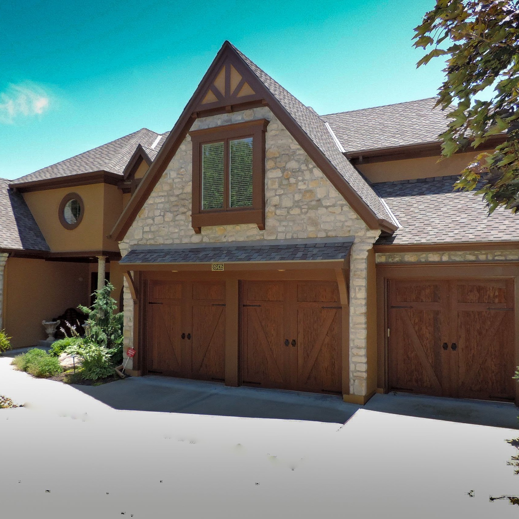 Wooden Door Double Garage