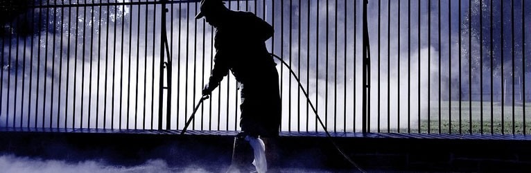 Man performing porter services and grounds keeping
