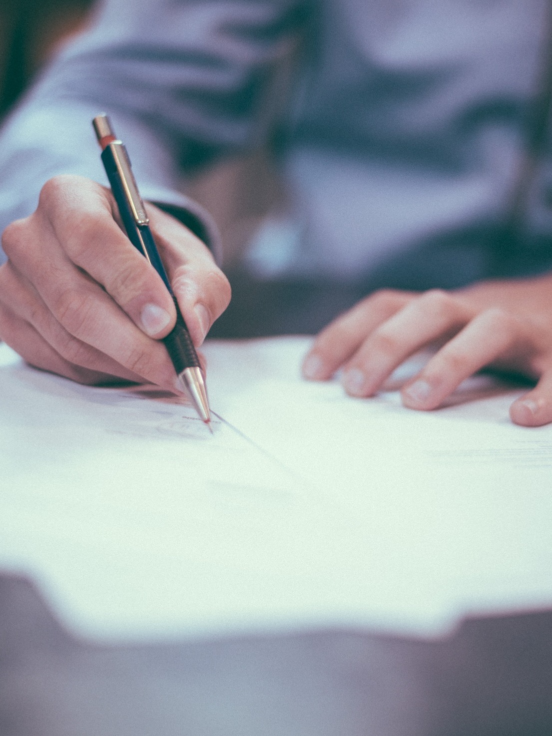 Man Writing Documents