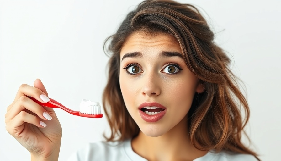 Young woman emphasizes the importance of oral hygiene by holding a toothbrush.