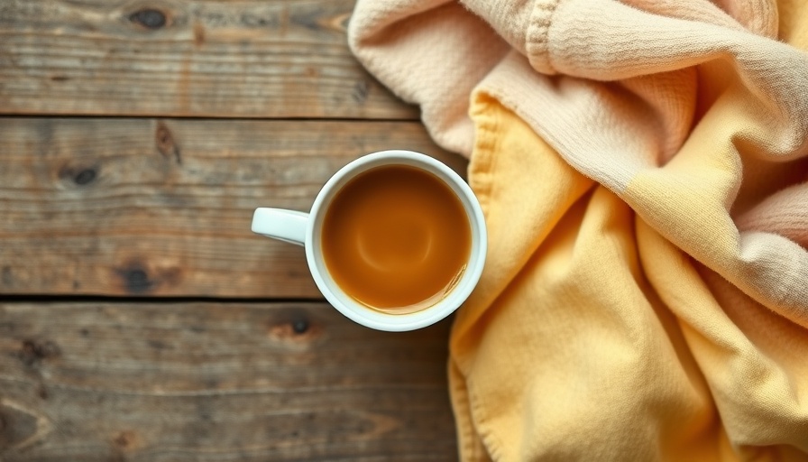 Relaxing coffee setup for ways to be less busy, cozy scene.