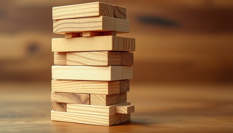 Close-up of Jenga blocks illustrating doing small things in a great way.