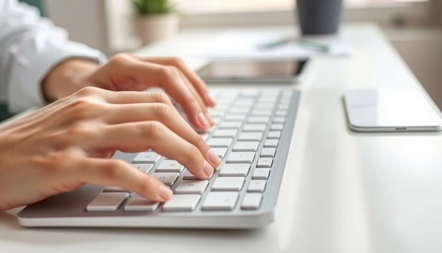 Hands typing on keyboard for TICO new resources for travel businesses