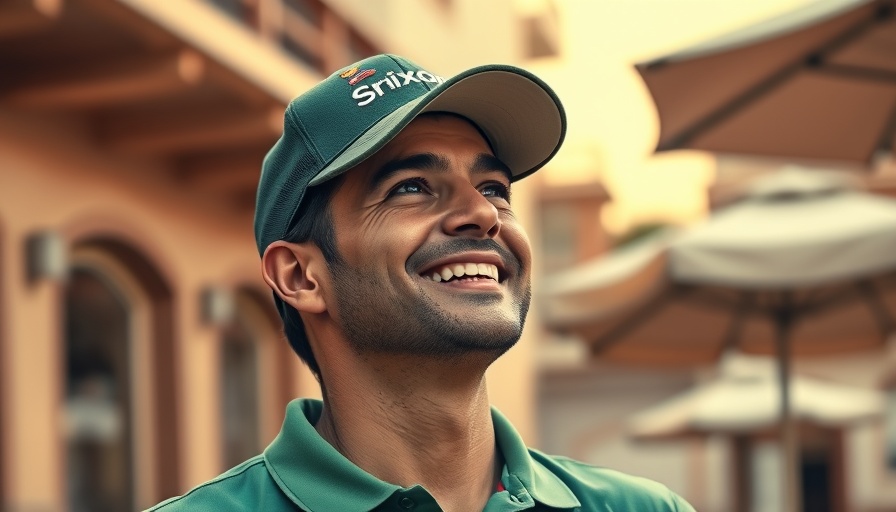 Golfer in Srixon cap smiling at Houston Open