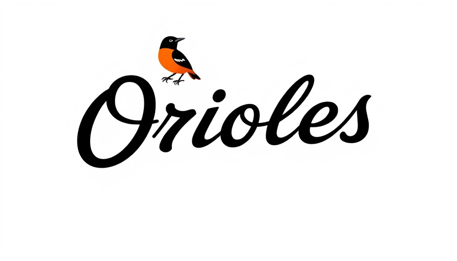 Baltimore Orioles logo with orange and black bird.