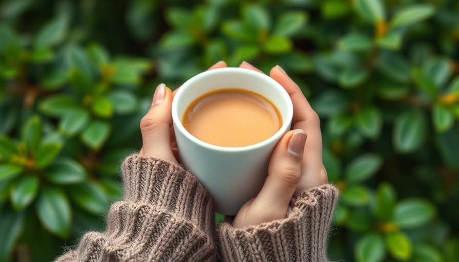 Difference Between Simple Living and Minimalism shown by cozy hands with coffee.