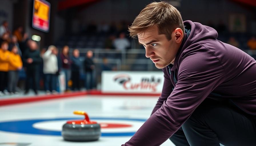 Canada Curling Championship 2025 male curler preparing to sweep