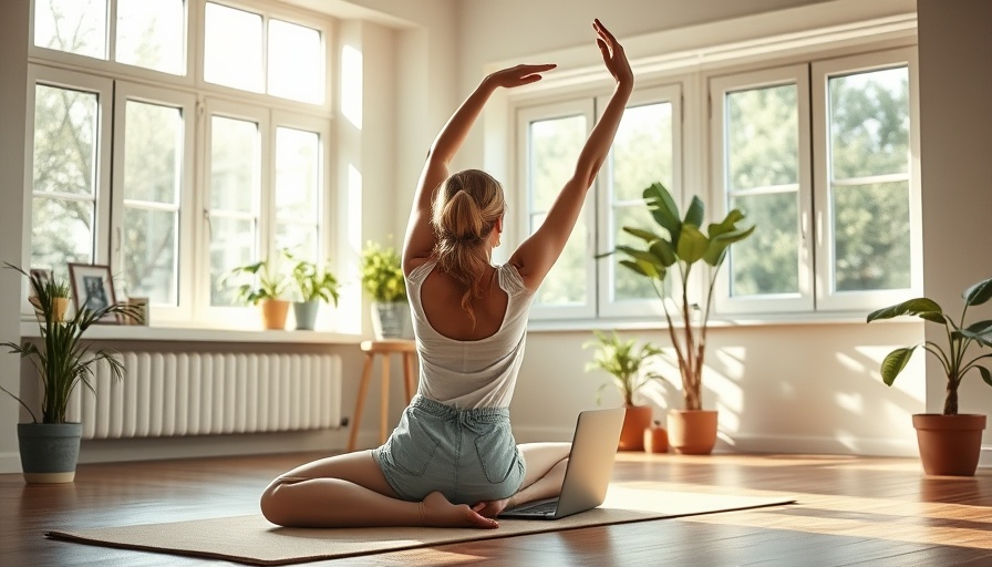 Woman practicing yoga as part of a healthy morning routine.