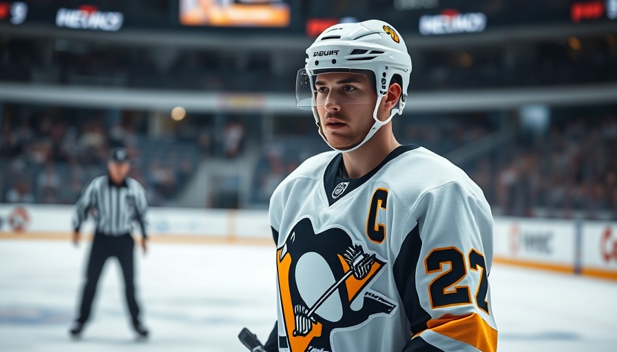 Sidney Crosby in 17th NHL hat trick moment, intense on the ice.