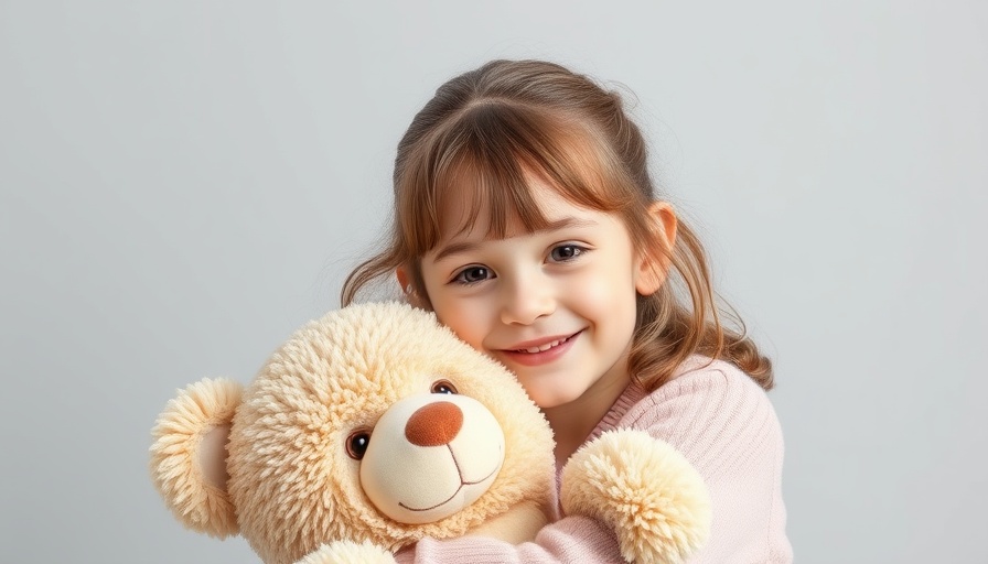 Adorable young girl smiling with teddy bear, what causes ear infection in babies