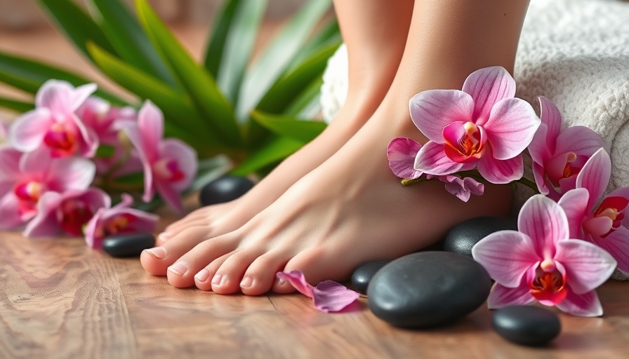 DIY Foot Care Remedies for Moms in a serene spa setting.