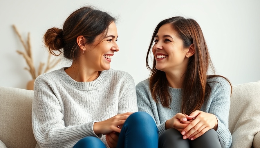 A warm connection between a mother and her daughter in a cozy room.