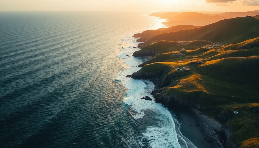 Scenic coastal landscape under evening light, evaluate life insurance needs.