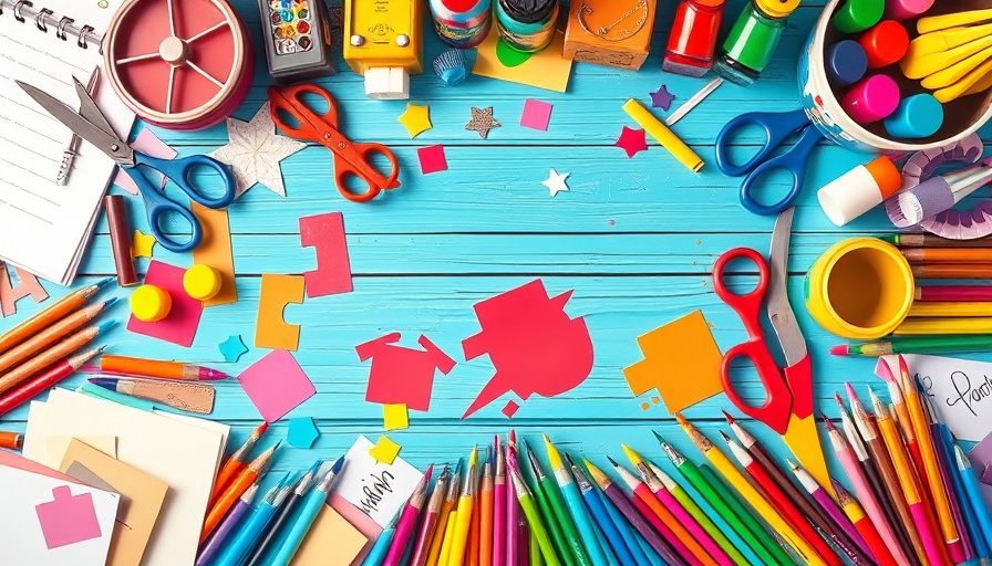 Creative crafting scene with vibrant art supplies; overcome loneliness through creativity.