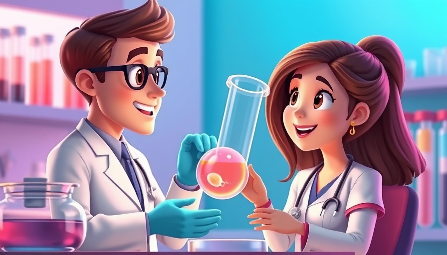 IVF vs Other fertility treatments cartoon illustration with couple and doctors