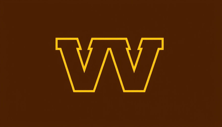 Minimalistic brown and yellow 'W' logo for Canadians win NCAA Division I Hockey Championship