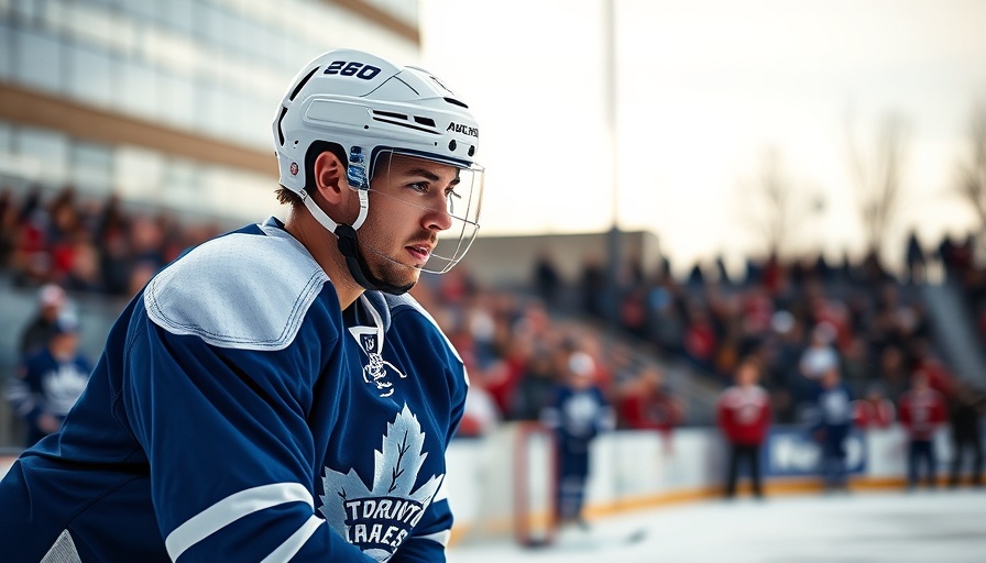 Toronto Maple Leafs player during 2025 Stanley Cup Playoffs practice.