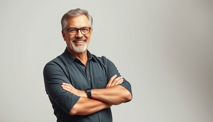 Confident middle-aged man smiling in professional portrait.