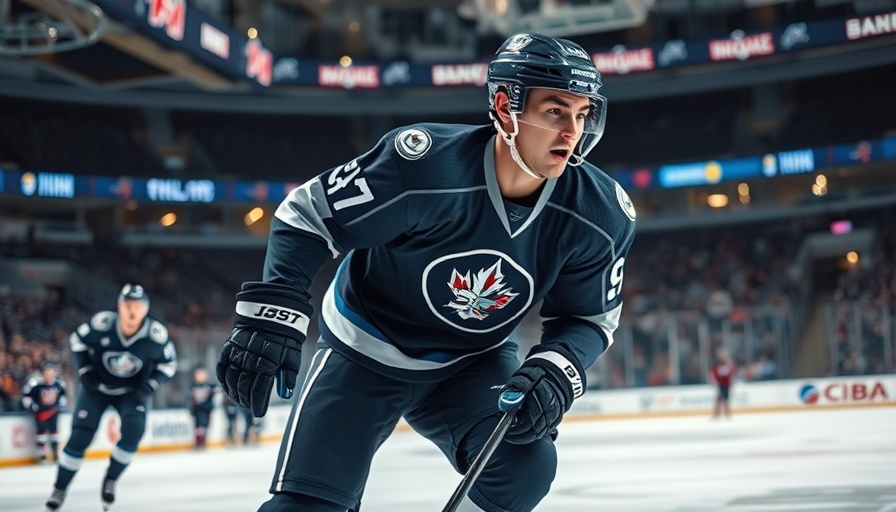 Winnipeg Jets player showcasing determination on the ice.