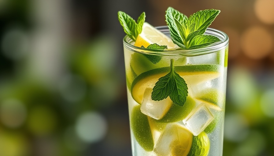 Refreshing mint mojito by Porter Airlines