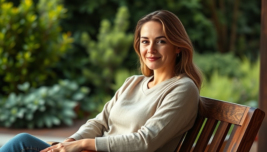 Woman relaxing outdoors, balancing hormones naturally.
