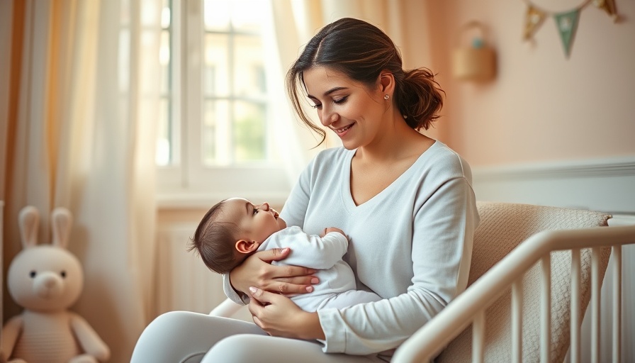 Mother holding baby in a cozy nursery, postpartum hormonal changes and mood.