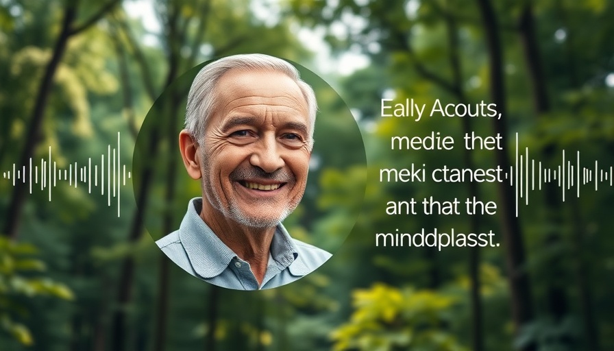 Walking meditation benefits promotional image with forest background.