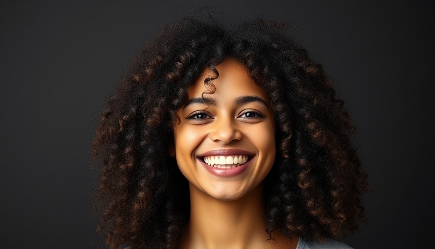 Smiling woman in studio portrait, vacation deals for Canadians Myrtle Beach.