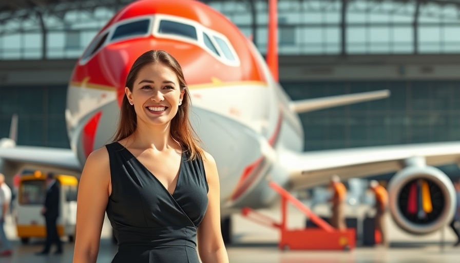 Lufthansa Group airplane on Canadian flight with smiling woman.
