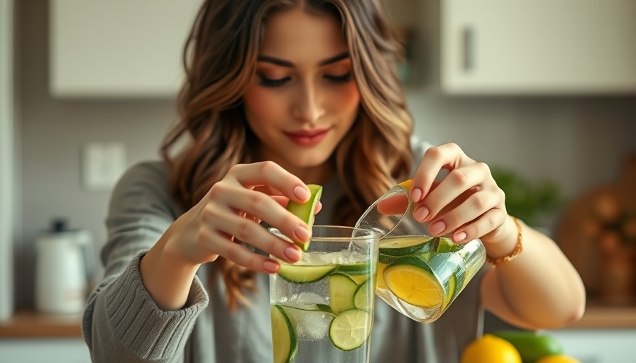 Woman pouring cucumber water, hydration rituals summer 2023