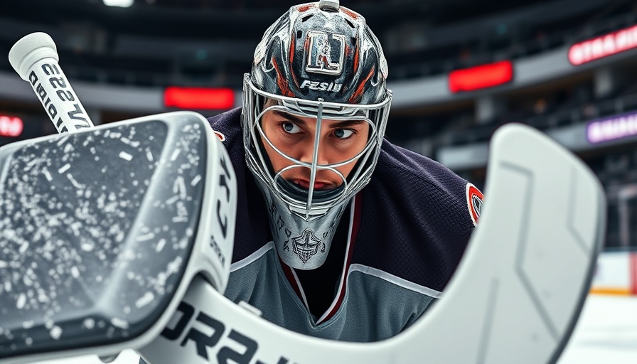 Focused ice hockey goalie during a game, Carey Price trade.
