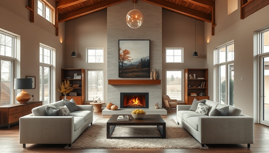 Modern living room showcasing 2025 fall decor trends.