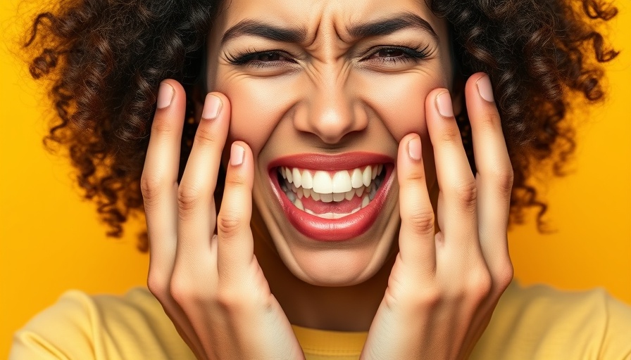 Concerned woman considering habits harming your teeth, yellow background.