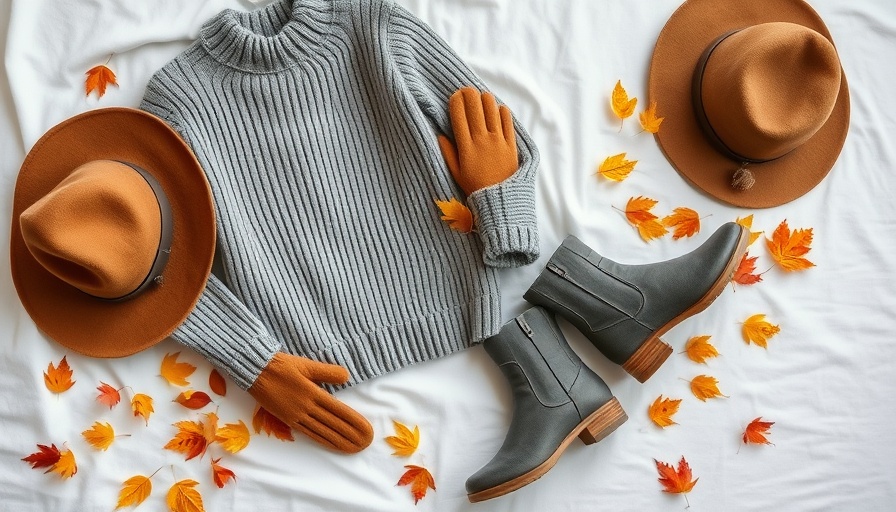 Minimalist autumn wardrobe with sweater and accessories.