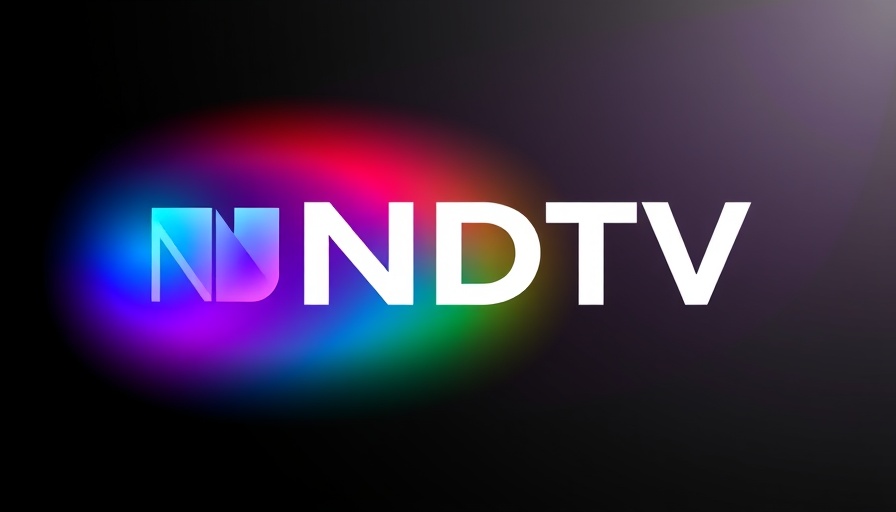 NDTV Profit logo with gradient colors and black background.
