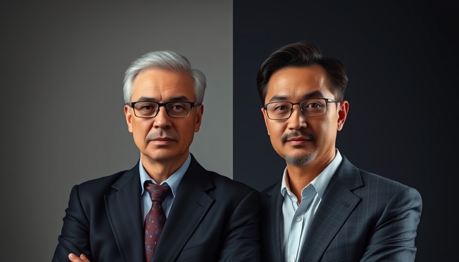 Portraits of two distinguished individuals related to Open AI.