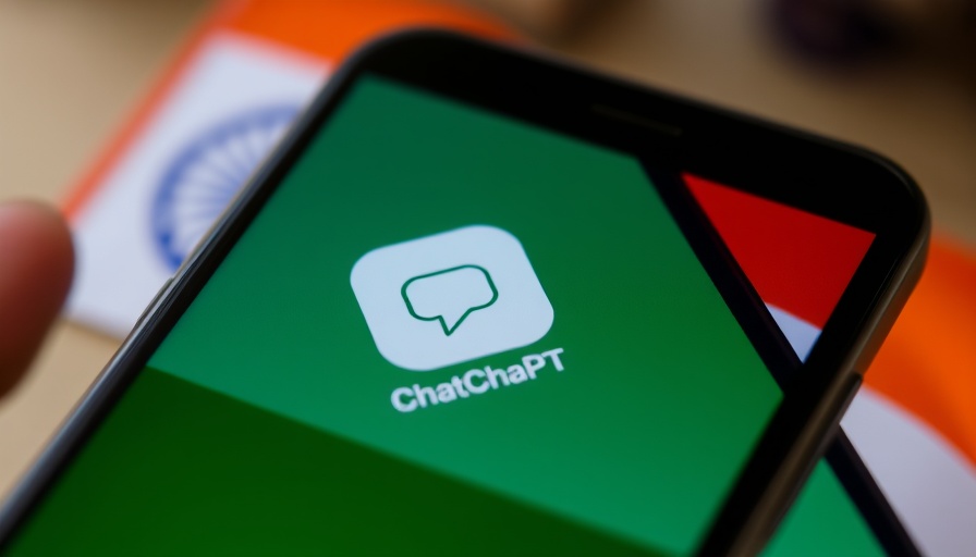 ChatGPT app screen with Indian flag; AI chatbot-led e-commerce in India.