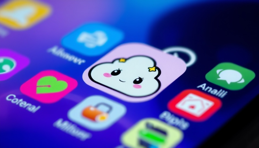 Open AI Sora app icon on smartphone screen, blurred icons in background.