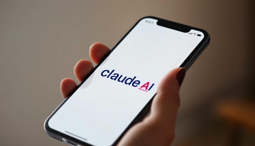 Smartphone displaying Claude AI logo in hand.