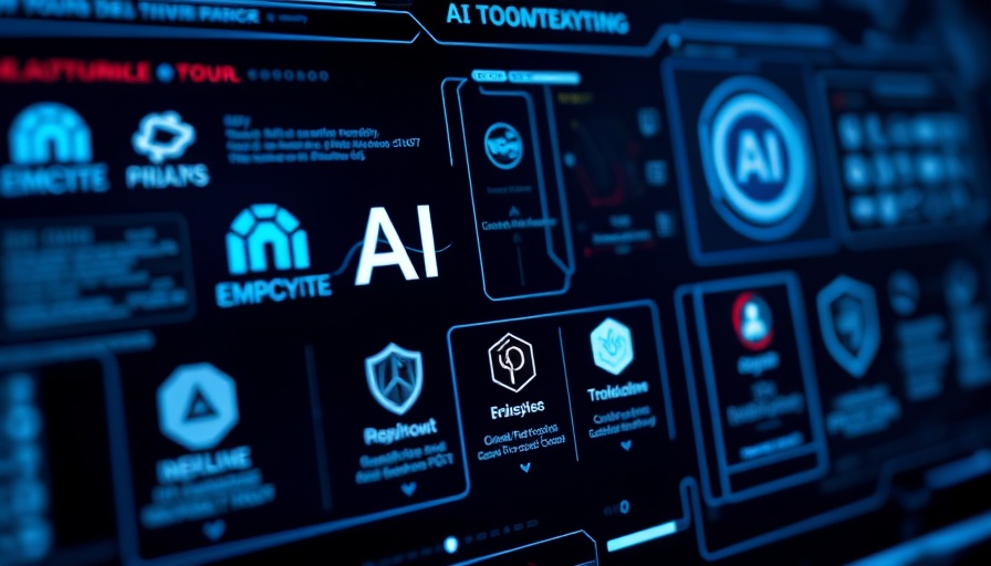 Claude AI futuristic interface showcasing multiple AI platforms.