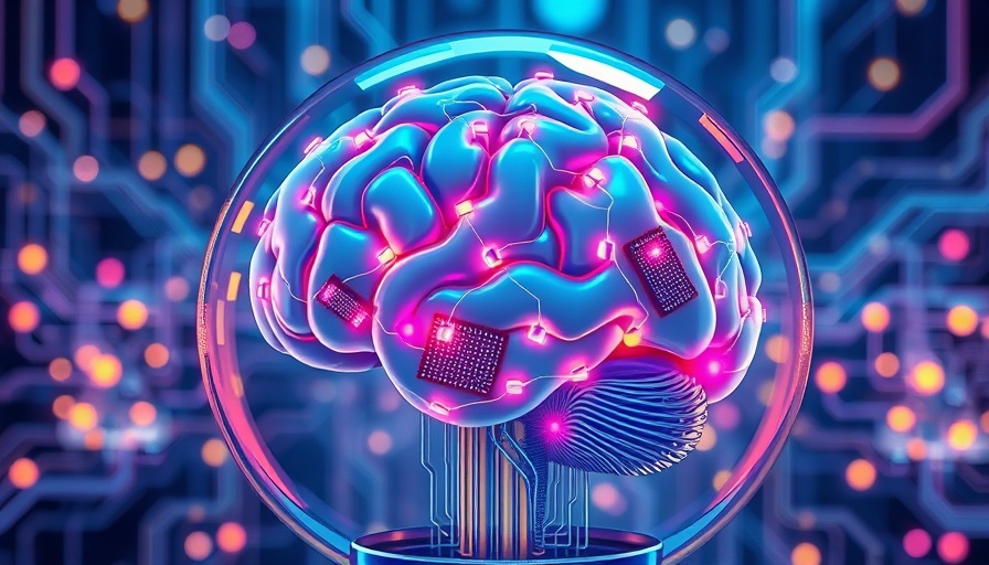 Futuristic AI network with digital brain and connected chips, reflection ai funding concept.