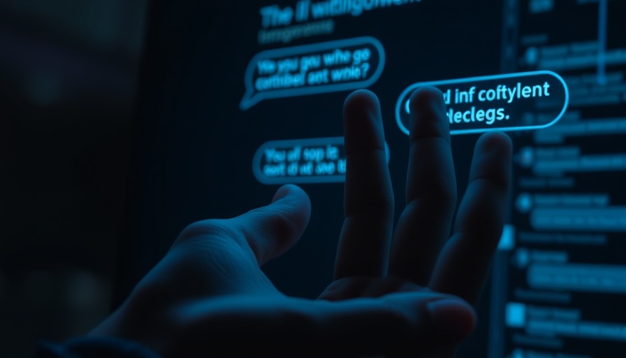 Hand interacting with a digital chatbot interface, showcasing open AI technology.