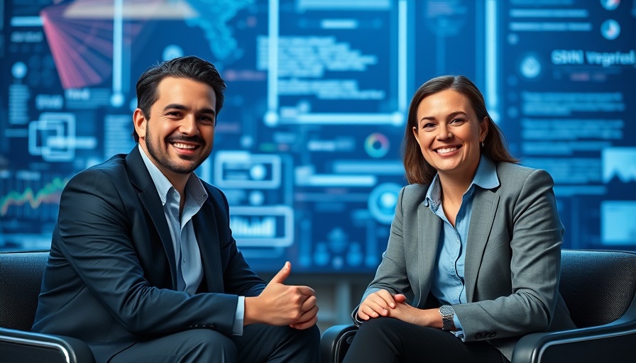 Professionals discussing agentic AI on a tech-themed set.
