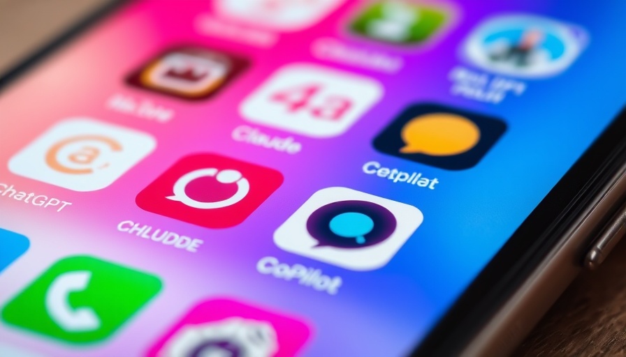 Close-up of AI app icons on smartphone for AI Readiness.